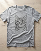 Personalized Pencil Cat Portrait T-Shirt – Turn Your Cat into Wearable Art