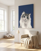 Personalized Purrfect Match cat portrait canvas featuring a custom wall art print of a cat photo on a canvas.