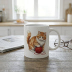 Personalized Purrfect Match cat mug featuring custom photo of your cat on a ceramic mug.
