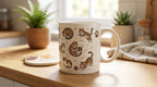 Personalized Purrfect Match cat mug with custom cat photo, featuring a ceramic mug with a colorful cat image design.